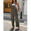 imageOmoone Women Sleeveless Cotton Straps Baggy Jumpsuit Overalls Casual Summer Bib Rompers PocketsGreen