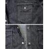 imageOmoone Womens 34 Sleeve Denim Crop Top Tie Knot Shirt CardiganBlack01