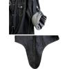 imageOmoone Womens 34 Sleeve Denim Crop Top Tie Knot Shirt CardiganBlack01