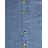 imageOmoone Womens 34 Sleeve Denim Crop Top Tie Knot Shirt CardiganDark Blue Sleeveless