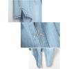 imageOmoone Womens 34 Sleeve Denim Crop Top Tie Knot Shirt CardiganLight Blue