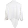 imageOmoone Womens 34 Sleeve Denim Crop Top Tie Knot Shirt CardiganWhite