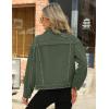 imageOmoone Womens Long Sleeve Rivet Studded Denim Jacket Casual Pearl Short Jean Coat Concert Nashville OutfitsArmy Green