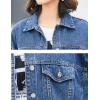 imageOmoone Womens Oversized Mid Long Denim Jacket Jean Biker CoatDark Blue