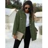 imageOmoone Womens Oversized Mid Long Denim Jacket Jean Biker CoatGreen