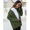 imageOmoone Womens Oversized Mid Long Denim Jacket Jean Biker CoatGreen