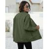 imageOmoone Womens Oversized Mid Long Denim Jacket Jean Biker CoatGreen