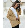 imageOmoone Womens Oversized Mid Long Denim Jacket Jean Biker CoatKhaki