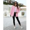 imageOmoone Womens Oversized Mid Long Denim Jacket Jean Biker CoatPink