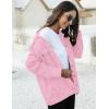 imageOmoone Womens Oversized Mid Long Denim Jacket Jean Biker CoatPink