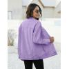 imageOmoone Womens Oversized Mid Long Denim Jacket Jean Biker CoatPurple