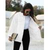 imageOmoone Womens Oversized Mid Long Denim Jacket Jean Biker CoatWhite