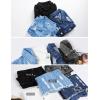 imageOmoone Womens Ripped Puff Sleeve Denim Crop Top LongSleeve Cropped Jean JacketBlue