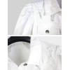 imageOmoone Womens Ripped Puff Sleeve Denim Crop Top LongSleeve Cropped Jean JacketWhite