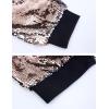 imageOmoone Mens Zip Up Mermaid Sequin Lightweight Shiny Clubwear Bomber JacketPink Gold