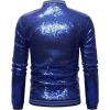 imageOmoone Mens Zip Up Mermaid Sequin Lightweight Shiny Clubwear Bomber JacketRoyal Blue