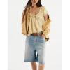 imageOmoone Summer Tie Front Babydoll Tops for Women Casual Cap Sleeve Pleated Tee Shirts Loose Going Out Flowy Tank TopsYellow