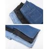 imageOmoone Wide Leg Jeans for Women High Waisted Stretchy Straight Leg Cropped Denim Pants Buttoned Baggy with Patch PocketsBlack