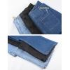 imageOmoone Wide Leg Jeans for Women High Waisted Stretchy Straight Leg Cropped Denim Pants Buttoned Baggy with Patch PocketsDarkblue
