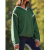 imageOmoone Womens Casual Hoodie Long Sleeve Cropped Lightweight Pullover Fall Sweatshirt Track JacketsGreen