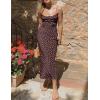 imageOmoone Womens Floral Dress LowCut Square Neck Spaghetti Strap Tie Bodycorn 90s Y2k Sun DressesLongblack Floral