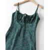 imageOmoone Womens Floral Dress LowCut Square Neck Spaghetti Strap Tie Bodycorn 90s Y2k Sun DressesLonggreen