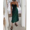 imageOmoone Womens Floral Dress LowCut Square Neck Spaghetti Strap Tie Bodycorn 90s Y2k Sun DressesLonggreen