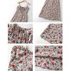 imageOmoone Womens Floral Dress LowCut Square Neck Spaghetti Strap Tie Bodycorn 90s Y2k Sun DressesLongwhite