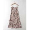 imageOmoone Womens Floral Dress LowCut Square Neck Spaghetti Strap Tie Bodycorn 90s Y2k Sun DressesLongwhite