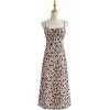 imageOmoone Womens Floral Dress LowCut Square Neck Spaghetti Strap Tie Bodycorn 90s Y2k Sun DressesLongwhite