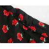 imageOmoone Womens Floral Dress LowCut Square Neck Spaghetti Strap Tie Bodycorn 90s Y2k Sun DressesShortblack