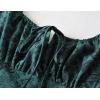 imageOmoone Womens Floral Dress LowCut Square Neck Spaghetti Strap Tie Bodycorn 90s Y2k Sun DressesShortgreen