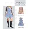 imageOmoone Womens Sleeveless Bodycon Mini Denim Dress Boat Neck Stretchy Flare Jean DressesLightblue