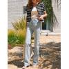 imageOmoone Womens Striped Cardigan Sweater Short Sleeve Lightweight Summer Button Down Cropped Knit TopsBlack White
