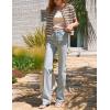 imageOmoone Womens Striped Cardigan Sweater Short Sleeve Lightweight Summer Button Down Cropped Knit TopsCamel White