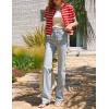imageOmoone Womens Striped Cardigan Sweater Short Sleeve Lightweight Summer Button Down Cropped Knit TopsRed White