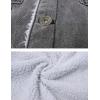 imageOmoone Mens Lapel Sherpa Fleece Lined Thicken Denim Jean Trucker Jacket CoatsGrey