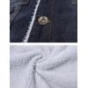 imageOmoone Mens Lapel Sherpa Fleece Lined Thicken Denim Jean Trucker Jacket CoatsIndigo