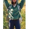 imageOmoone Womens Casual Hoodie Long Sleeve Cropped Lightweight Pullover Fall Sweatshirt Track JacketsGreen