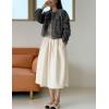 imageOmoone Womens Denim Jacket Long Sleeve Crop Button Down Jean Coat with PocketGrey