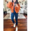 imageOmoone Womens Cropped Fleece Jacket Faux Fur Sherpa Coat Jackets Winter OutwearOrange