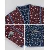 imageOmoone Womens Cropped Floral Reversible Quilted Jacket Cardigan Printed Lightweight Open Front Padded Puffer CoatWinered