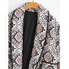 imageOmoone Womens Quilted Jacket Cardigan Lightweight Floral Print Open Front Padded Puffer JacketsCoffee