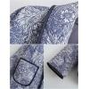 imageOmoone Womens Quilted Jacket Cardigan Lightweight Floral Print Open Front Padded Puffer JacketsDustyblue