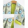 imageOmoone Womens Quilted Jacket Cardigan Lightweight Floral Print Open Front Padded Puffer JacketsLimegreen
