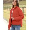 imageOmoone Womens Quilted Puffer Jacket Zip Up Oversized Lightweight Padded Down Coat OuterwearOrange Red