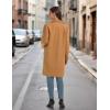 imageOmoone Womens Winter Wool Blend Coat Notch Lapel Mid Long Single Breasted Pea Coat Jacket OutwearCamel