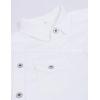imageOmoone Womens Summer Short Sleeve Crop Denim Trucker Jacket Jean Coat TopsWhite