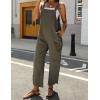 imageOmoone Women Sleeveless Cotton Straps Baggy Jumpsuit Overalls Casual Summer Bib Rompers Pockets 3124GreenM