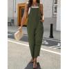imageOmoone Women Sleeveless Straps Baggy Jumpsuit Overalls Casual Summer Bib Rompers PocketsGreen